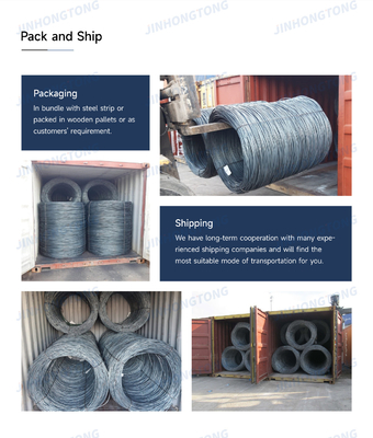 ISO9001 2008 Gecertificeerde laagkoolstofstaaldraadstaaf voor nagelproductie Q195 6,5 mm diameter