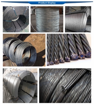 Lasdiensten 3 mm Diameter Hot-Dip Steel Core Strand Gegalvaniseerde staaldraad touwstreng met AiSi-standaard en projecten