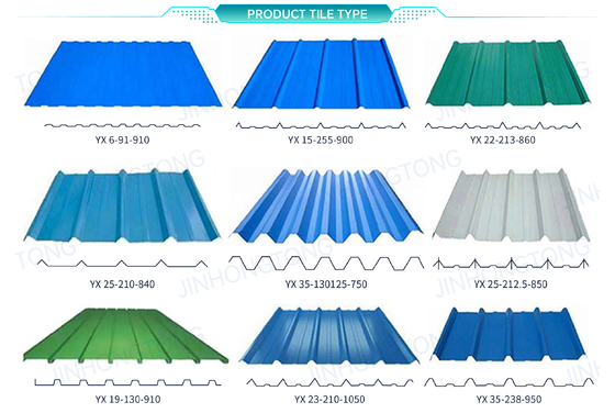 0.22mm 0,13mm Dikte Voorgeverfd warm gegalvaniseerd PPGI PPGL Kleurgecoat golfmatig stalen dakplaat voor daktegel