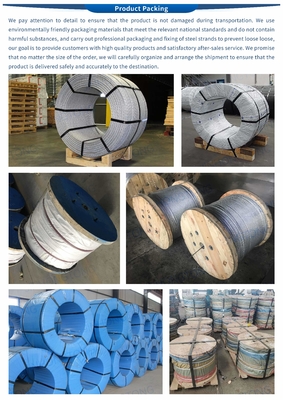 Niet-legering 1x7 Diameter ASTM A 475 High Tensile gegalvaniseerd 7 draad 0,33 mm staalstreng gegalvaniseerd staaldraad touw