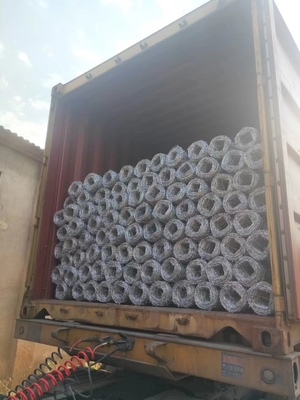 ASTM 6 8 9 10 12 14 18 20 Warm gedompelde gegalvaniseerde prikkeldraad met prikkeldraadlengte en eisen van de klant van ijzerdraad