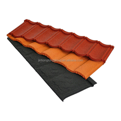 1320*360*0,5 mm Interlocking Tile Color Stone Coated Metal Roofing Tile en Valley Tray voor appartementenbouw