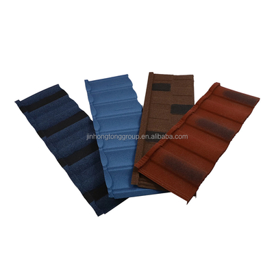 1320*360*0,5 mm Interlocking Tile Color Stone Coated Metal Roofing Tile en Valley Tray voor appartementenbouw