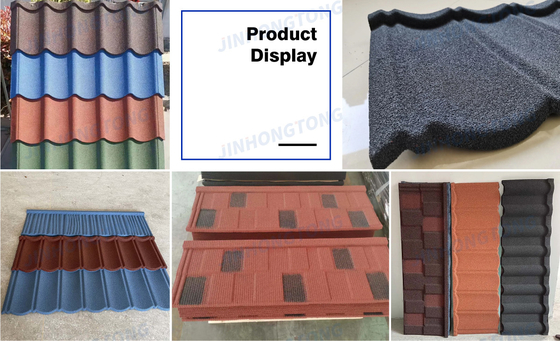 1320*360*0,5 mm Interlocking Tile Color Stone Coated Metal Roofing Tile en Valley Tray voor appartementenbouw