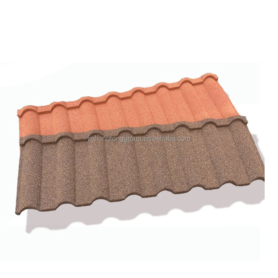 Kleursteenchip bekleed met steen bekleed met metaaldak voor hotel/villa/appartement/kantoorgebouw/ziekenhuis GI GL materiaal staalplaat
