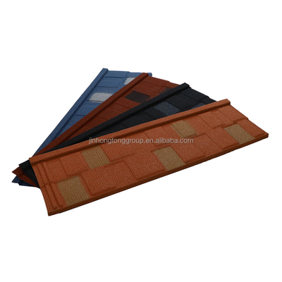Plain daktegels 300*400mm 3.2kg Gewicht Steen bekleed Stap tegel dakplaten Voor kantoorgebouwen Voorbeeld Neem contact met ons op