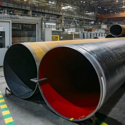 ERW Technique produceert 406 mm diameter koolstofgeweld staal buis voor klant vereisten