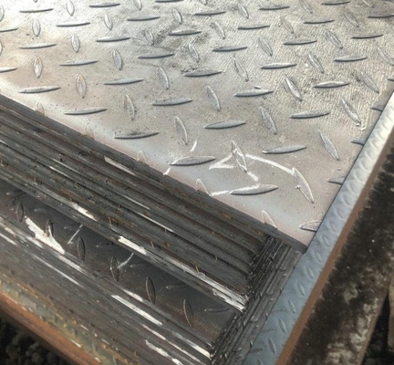 GS-certificaat Gepersonaliseerde grootte Carbon Checkered Plate Patroon Gedrukt plaat 1 tot 30 mm Dikke zachte staal Checker Plate