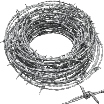 Hot Dip Galvanized Barb Wire Rolls 50kg prikkeldraad voor scheermes Type Single Razor en BSCI Certificate