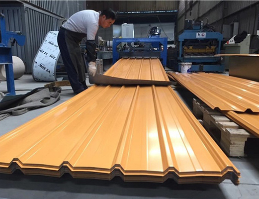 762-899 mm Breedte gegolfde staalplaatPPGI DX01 DX02 Metalen dakpannen met een kleurcoating voor gebouwen en werkplaatsen