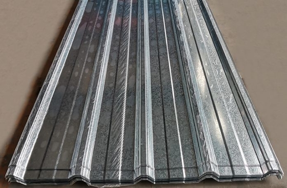 0.35*850*3.66M gegalvaniseerd plaat metalen dak Gi gegolfd staal plaat ijzeren dak met regelmatige spangle ASTM standaard