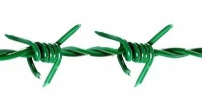 Gegalvaniseerde metalen prikkeldraad voor hekken 12.5 18 Gauge PVC bedekte ijzeren draad 50 kg Direct aanbod