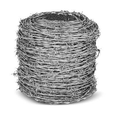 Warm gedompelde gegalvaniseerde prikkeldraad voor hekken met netten 12,5 gauge 18 gauge PVC bedekte ijzeren draad