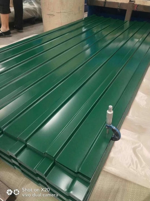 Zink gegalvaniseerde kleur golfmatige stalen dakpannen PPGI bekleed plaat voor bouwen op 0,2 4 mm Dikte ASTM Standard