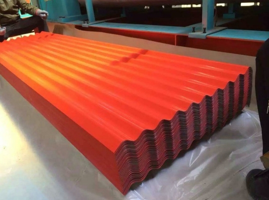 Dikte 0,2 4 mm Kleurbedekte 4ft x 8ft gegolfde gegalvaniseerde stalen plaat voor daken SGCC/CGCC/DX51D Z/Q195-Q345