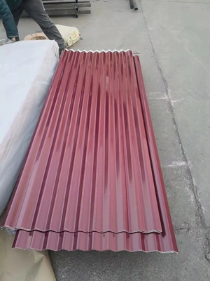 Voorgeverfde warm gegalvaniseerde kleuren dakplaten Midd hardheid Dx52d gegolfde dakplaat voor uw dakproject