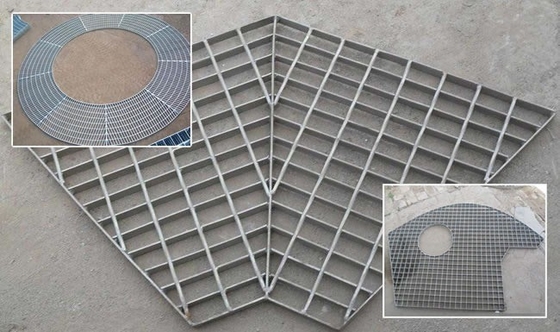 Fabrieksprijs Q235 25mm 30mm 32mm 40mm bouwmaterialen gegalvaniseerd staal rooster voor platform