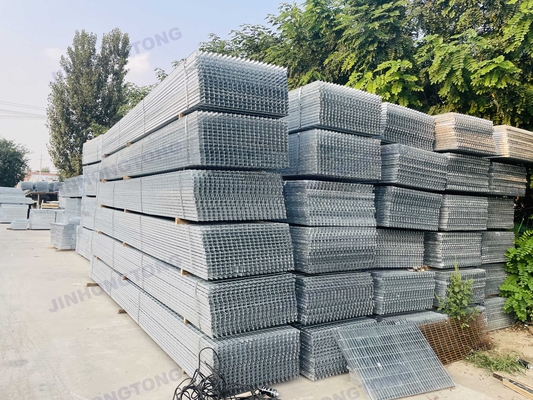 Aanpasbare stalen rooster Hot sale Metal Building Materials Hot Dip Galvanized Steel Grating voor loopbrug en platform rooster