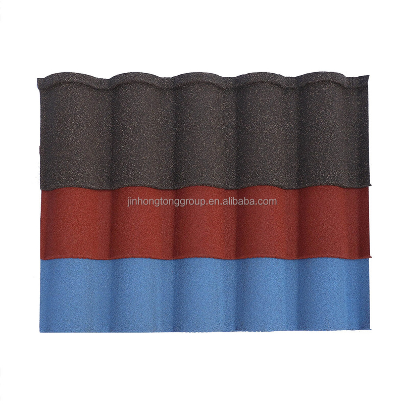 1340*420mm Anti-corrosie AZ 150g metalen dakpannen met een stenen coating met aangepaste kleuren