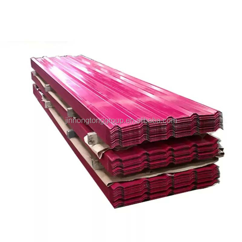 Lichte aangepaste grootte PPGI gegolfde zink dakplaat 0,3 mm 0,4 mm 0 5 mm Kleur gecoat voor tolerantie ± 1% en coating
