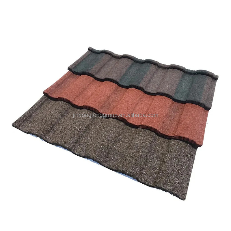 Contemporary Design Style's 0,25mm Steen bedekte metalen stalen dakpannen Plain dakpannen voor klantvereisten
