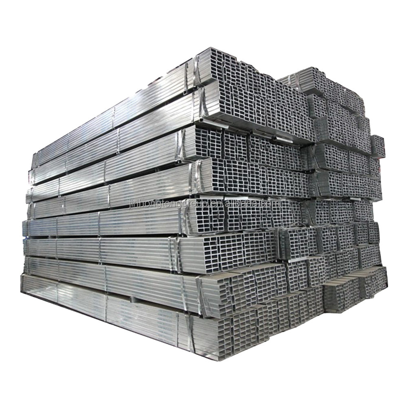Vierkant buispijp 50x50mm Zwart rechthoekig ijzeren buis 1,8 mm Dikte Warm gedompeld gegalvaniseerd vierkant buis